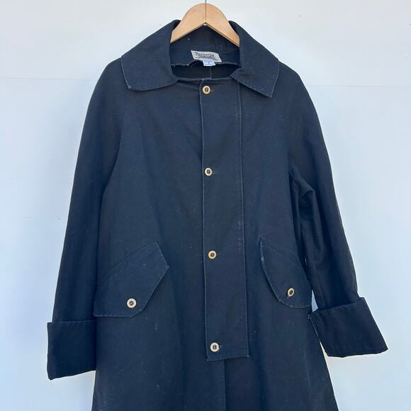 Frontier Classics Western Cotton Denim Duster Coat Black Small Old West Cowboy - Picture 8 of 13